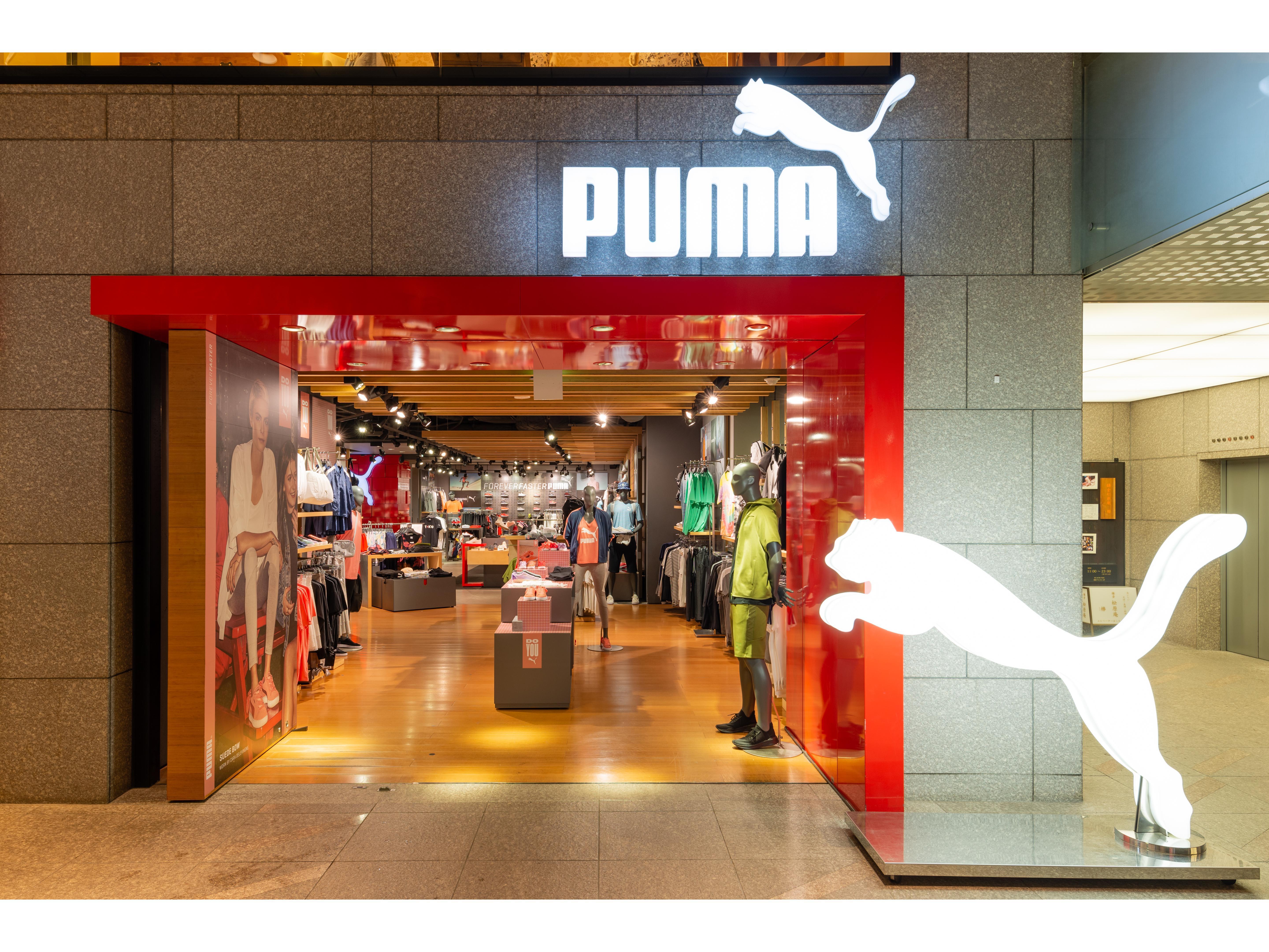 Puma outlet. Puma Store Osaka. Пума бренд. Пума бренд магазин.